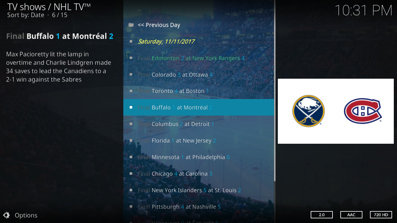 KodiでNHLを視聴 - KodiでNHL TVのライブストリーム