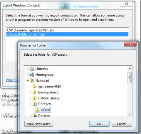 Windows 7：將 Windows 聯絡人轉換/匯出為 VCF 和 CSV 檔案格式