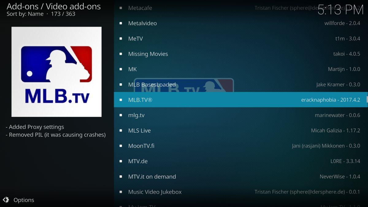 KodiでMLBを設定して視聴する方法：2025年のベストアドオン