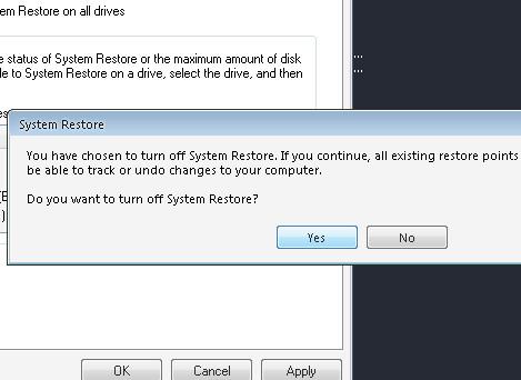 Systeemherstel uitschakelen in Windows 7 / Vista / XP