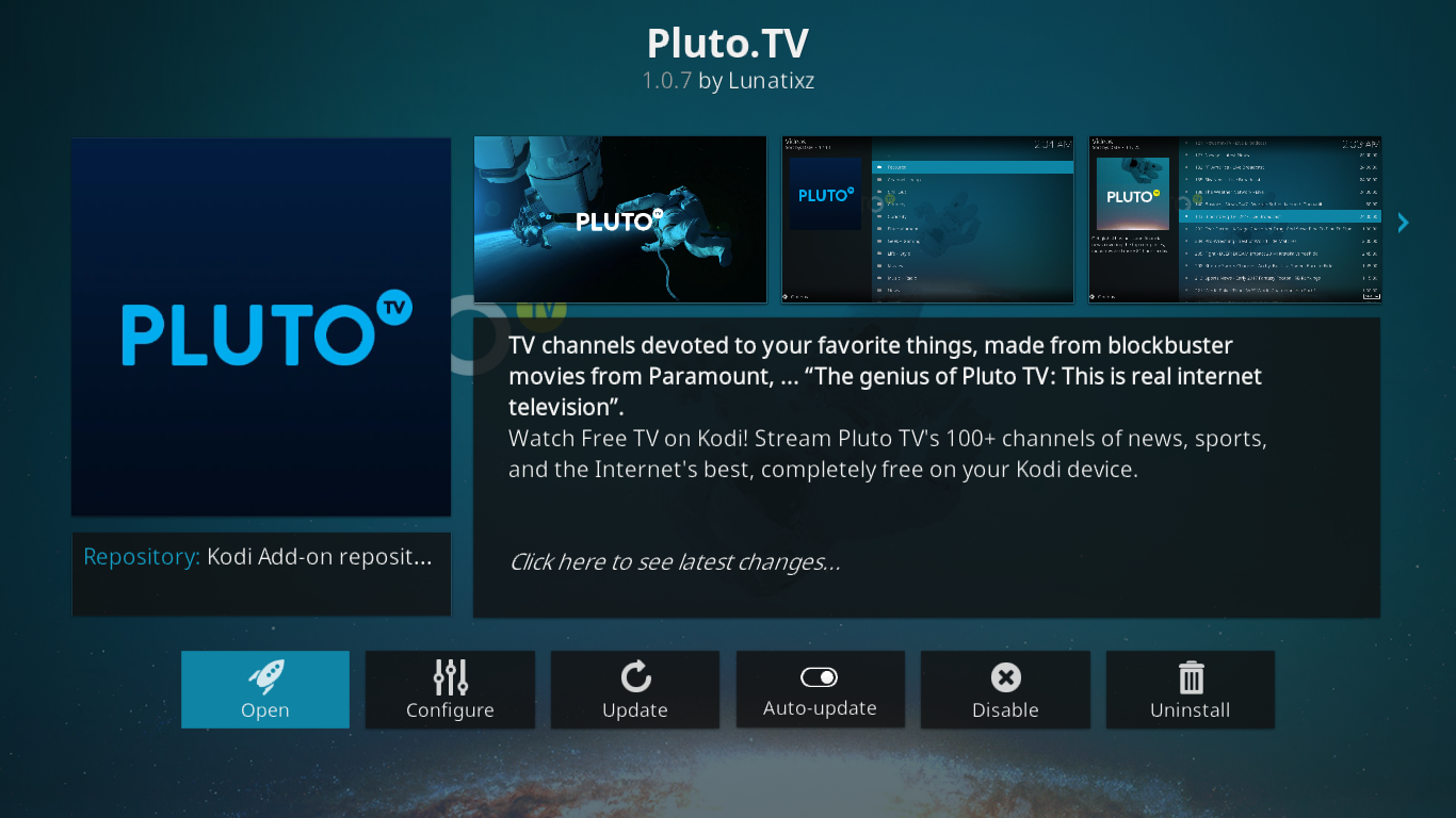 Module complémentaire Pluto.tv pour Kodi : installation et visite guidée Module complémentaire Pluto.tv pour Kodi : installation et visite guidée