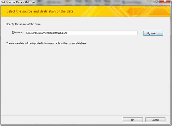 在 Access 2010 中匯入 XML 文件