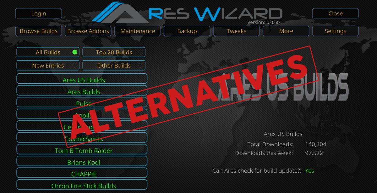 Ares Wizard no funciona: ¿Cuáles son las mejores alternativas a Ares para Kodi? ¿Son seguras?