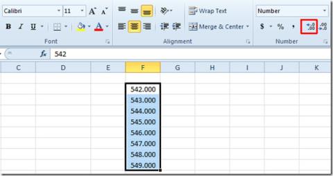Excel 2010: Jak zmniejszyć/zwiększyć liczbę miejsc dziesiętnych