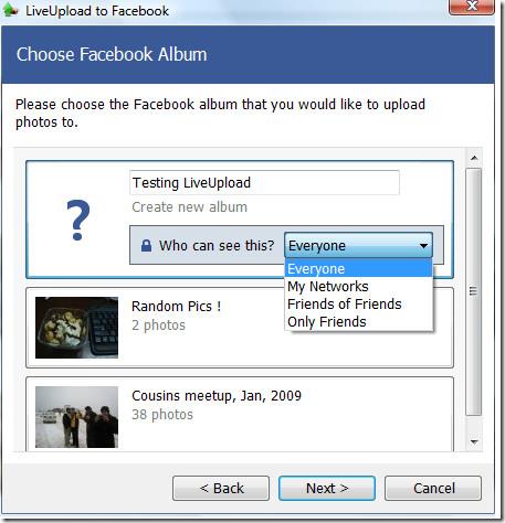 透過 Windows Live Gallery 直接將圖片上傳到 Facebook
