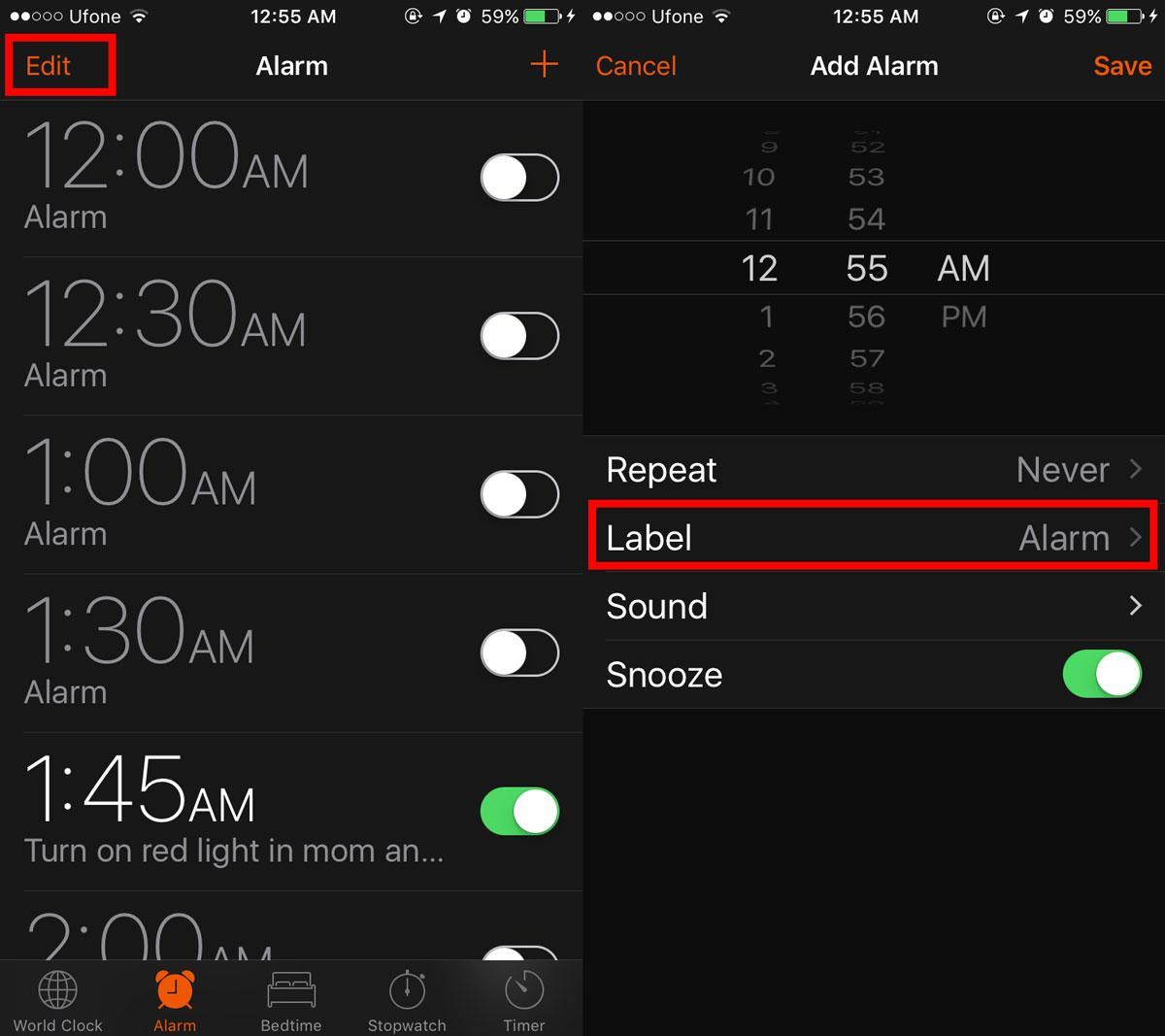 Come assegnare un nome alle sveglie sul telefono e sul desktop