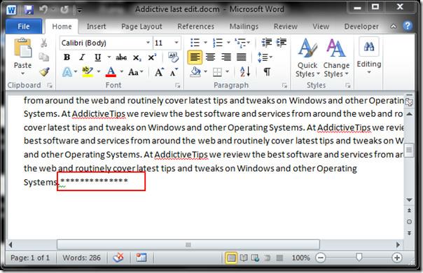 Lembrar e retornar à última linha editada no documento do Word