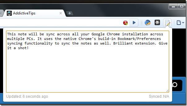 Chrome メモ帳は複数のコンピュータ間でメモを同期します
