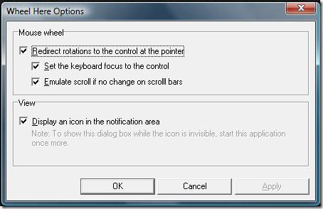將滑鼠滾輪旋轉的控制權重定向到此處帶有滾輪的指針