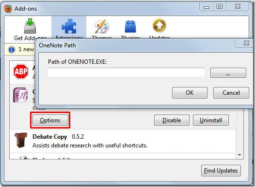 傳送到 OneNote 2010 Web 瀏覽器集成