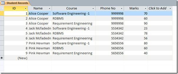 MS Access 2010: Criar consulta de tabela de referência cruzada simples