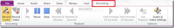 在 Office OneNote 2010 中錄製音頻和視頻
