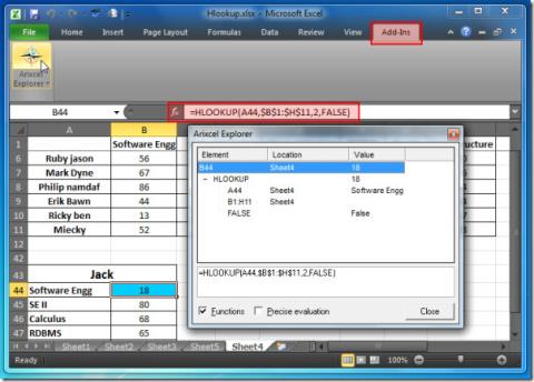 Анализ формул и улучшение функции отслеживания прецедентов и зависимостей в Excel 2010