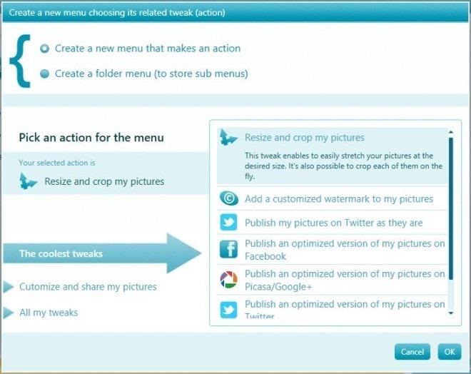 Cooltweak: Redimensionar, añadir marca de agua y compartir imágenes desde el menú contextual de Windows