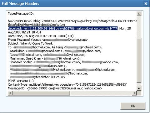 Comment trouver l'adresse IP de l'expéditeur dans Windows Live Mail, Gmail ou Yahoo! Mail
