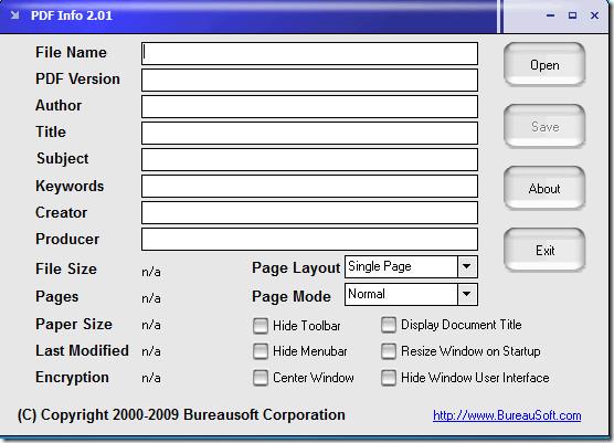 Alterar as propriedades de documentos PDF com informações de PDF
