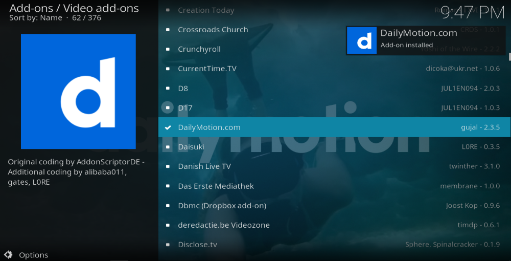 Дополнение DailyMotion Kodi: как установить и краткое руководство