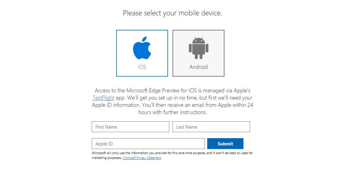 Cómo registrarse para la versión preliminar de Microsoft Edge para iOS y Android
