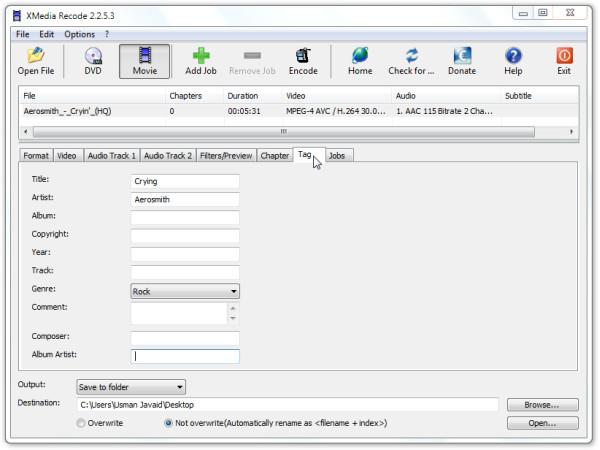 XMedia Recode: محول وسائط متقدم يدعم قائمة ضخمة من التنسيقات