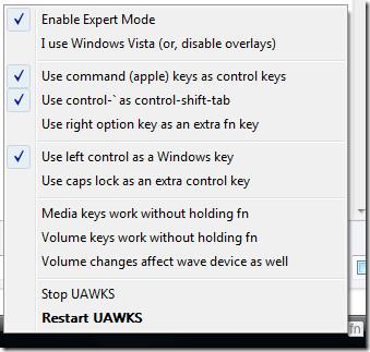 Uawks, Windows'ta Apple Kablosuz Klavye Desteği Ekliyor