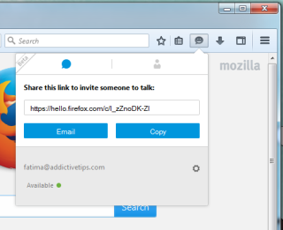 So starten Sie eine Unterhaltung mit Firefox Hello
