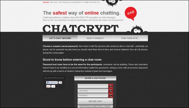 ChatCryptは軍事レベルの暗号化を備えた安全なオンラインチャットサービスです ChatCryptは軍事レベルの暗号化を備えた安全なオンラインチャットサービスです