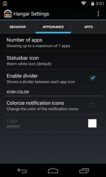 Hangar – เข้าถึงแอปที่ใช้บ่อยจากลิ้นชักการแจ้งเตือน