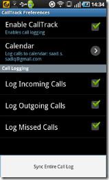 O CallTrack registra a atividade do seu telefone no Google Agenda