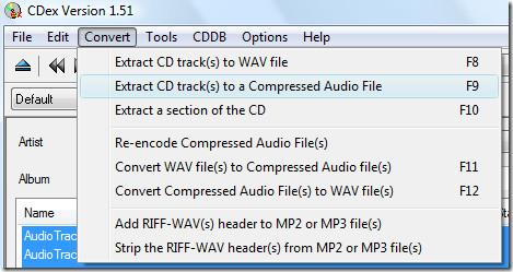 Cdex – Copia CD audio in formato Mp3 o WAV