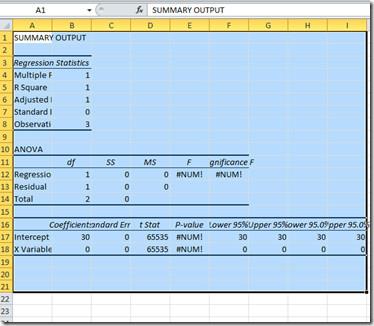 تحليل الانحدار في Excel 2010