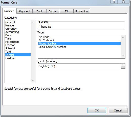 Excel 2010: Adicionar números de telefone e de previdência social padrão (SSNs) Excel 2010: Adicionar números de telefone e de previdência social padrão (SSNs)