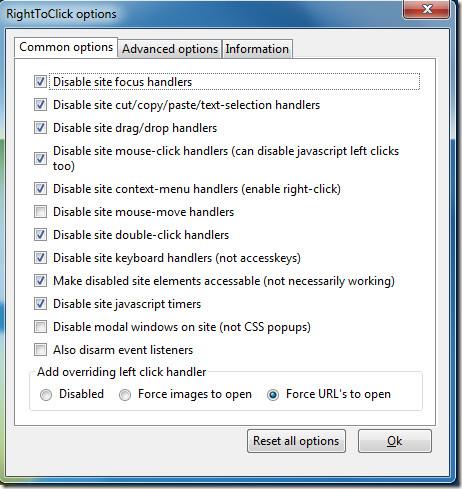 RightToClick: 禁止されている右クリックオプションを有効にする [Firefox アドオン]