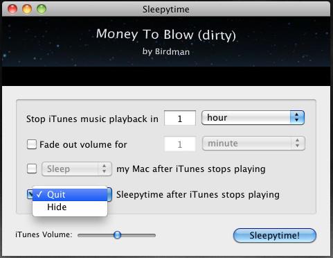 自動停止 iTunes 音樂播放並關閉 Mac