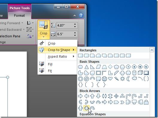 Cómo recortar imágenes con formas [Word 2010]