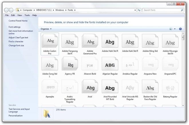 NexusFont: PC上のフォントを管理し、文字マップを画像としてエクスポート