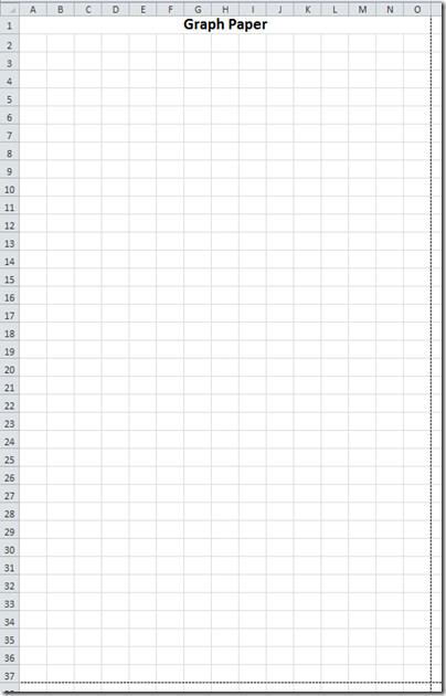 Convertire il foglio di lavoro Excel in carta millimetrata