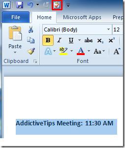 從 Word 2010 新增和建立 Outlook 2010 任務