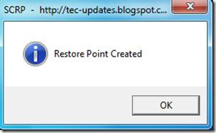 Windows 7用のシングルクリック復元ポイント作成ツール