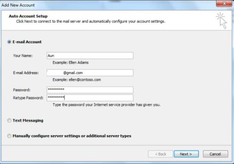如何使用 Microsoft Outlook 2010 設定 GMail 帳戶
