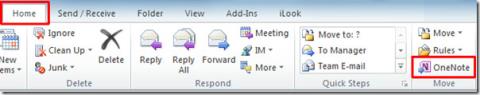 將 Outlook 郵件傳送至 OneNote 2010