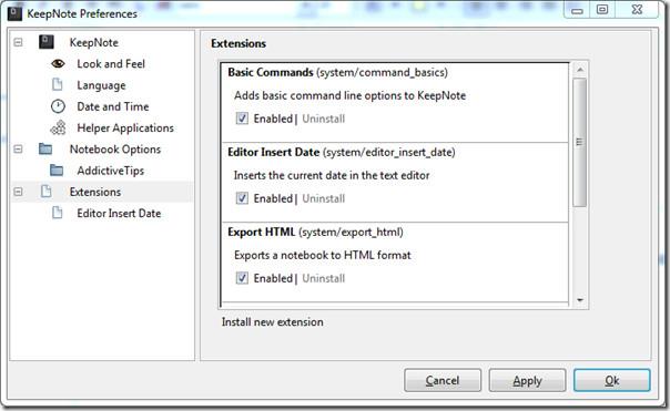 KeepNote: Alat Mengambil Nota Dengan Hierarki Buku Nota
