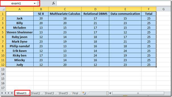Mesclar planilhas usando a consolidação de dados no Excel 2010