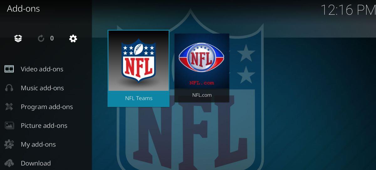El mejor complemento de Kodi para transmisiones en vivo de la NFL