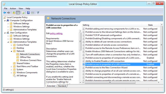 Como impedir que usuários de contas do Windows 8 alterem as configurações da Internet [Dica]