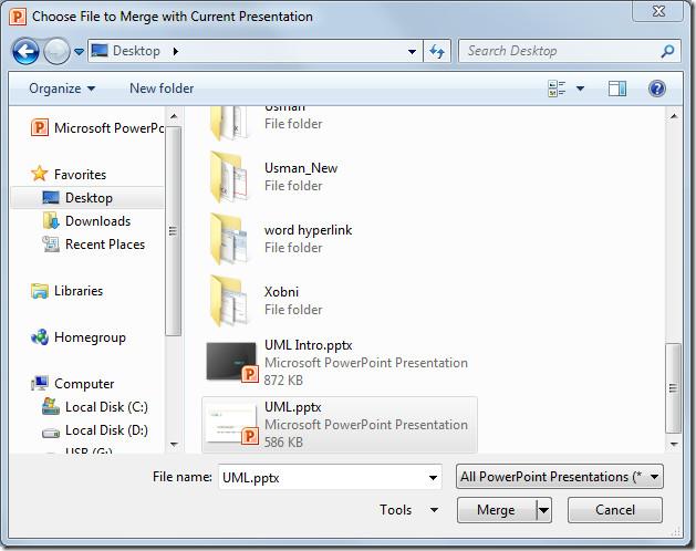 PowerPoint 2010で2つのプレゼンテーションを比較する