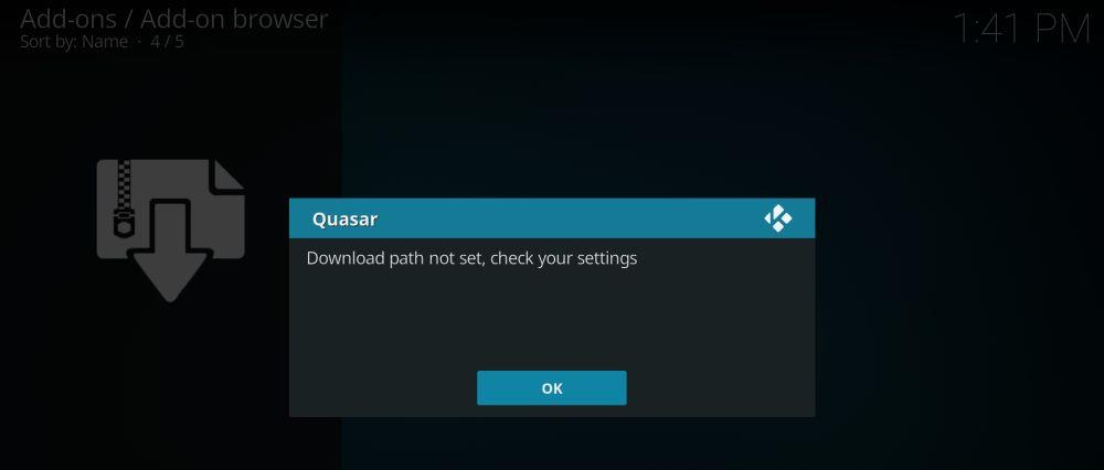 Quasar Kodiアドオン：インストール方法とエラー修正