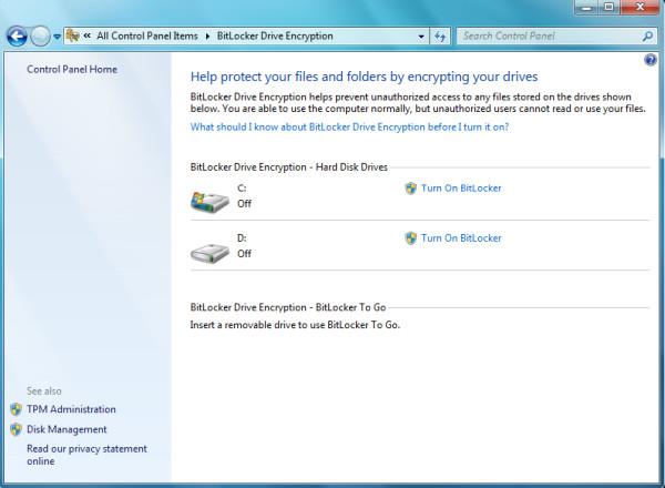Proteja suas unidades com a criptografia de unidade BitLocker no Windows 7