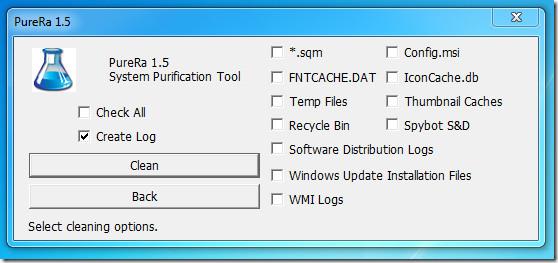 PureRaで一時ファイルや乱雑なシステムファイルをクリーンアップ