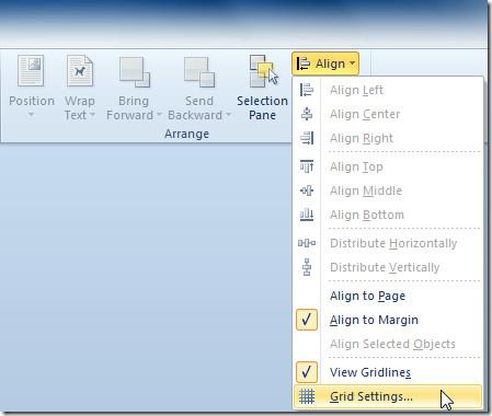 Ändern Sie die Höhe/Breite der Gitternetzlinien in Word 2010
