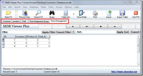 Visualizza, inserisci e modifica la tabella dati senza utilizzare MS Access